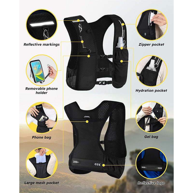 outdoor running vest running hydration pack foldable breathable outdoor backpack 复制 outdoor running vest running hydration pack foldable breathable outdoor backpack 复制